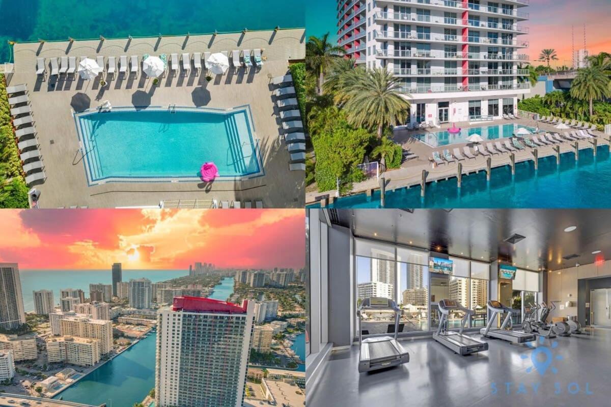 Infinite Views, Amazing Pool, Gym, Near Beach Plaja Hallandale Exterior foto